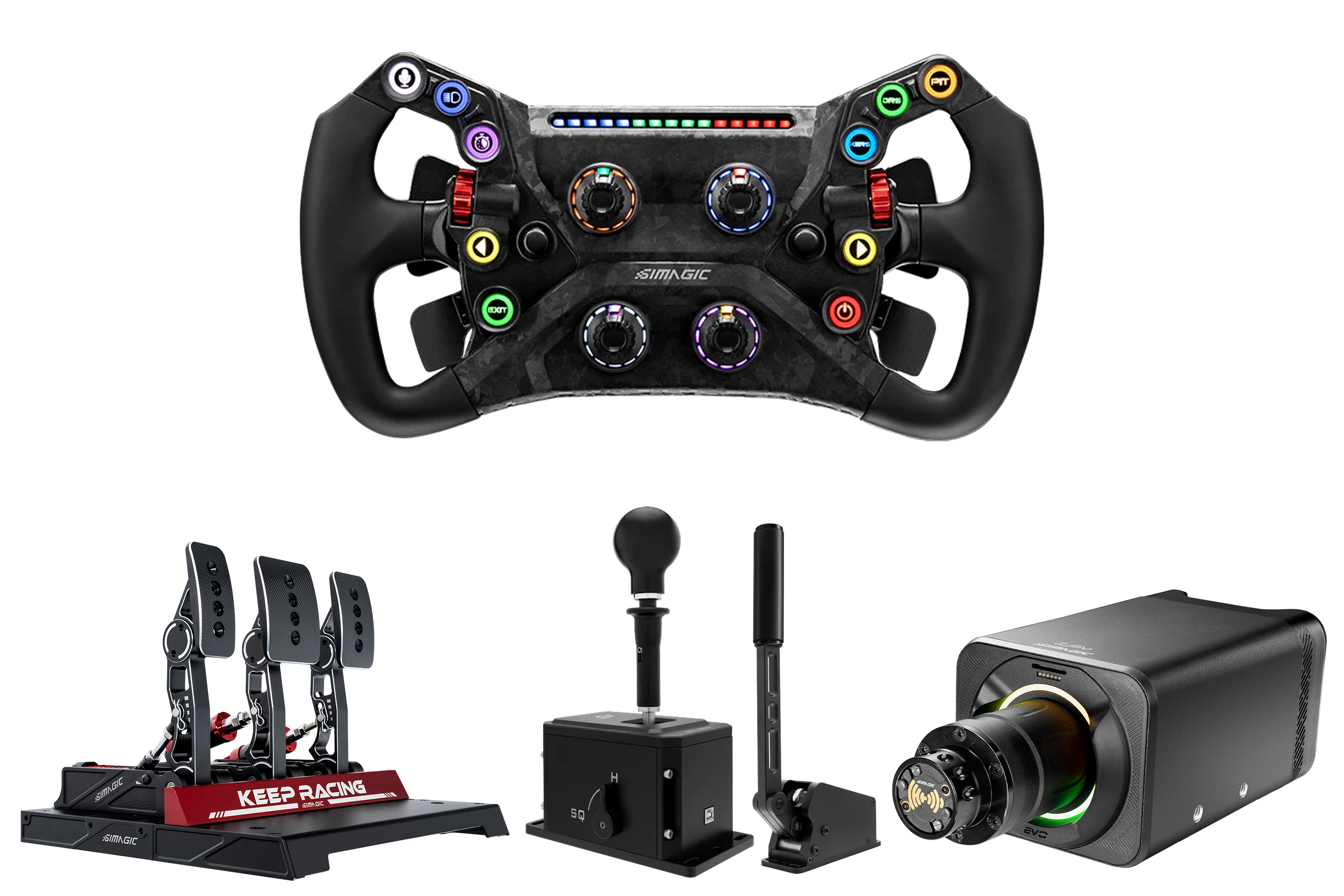 NexusDrive DD18 Pro Ultimate Bundle – 18 Nm Base, Carbon GT Wheel, 3 Pedals, Dual-Mode Shifter & Handbrake – 18 Nm direct drive ultimate bundle with shifter and handbrake – photo 1 of 6