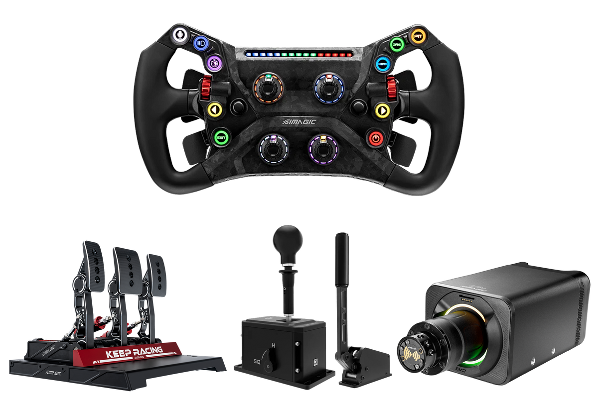NexusDrive DD18 Pro Ultimate Bundle – 18 Nm Base, Carbon GT Wheel, 3 Pedals, Dual-Mode Shifter & Handbrake – 18 Nm direct drive ultimate bundle with shifter and handbrake – photo 1 of 6