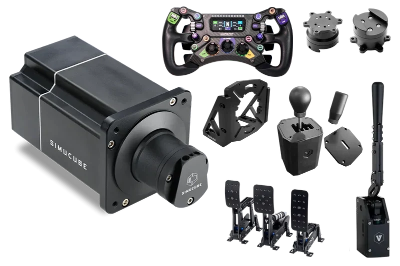 NexusDrive Elite Pro Complete Bundle – 25 Nm Base, GT 300 Wheel, 3 Pedals, Shifter & Handbrake – NexusDrive Elite Pro bundle with GT 300 wheel and 3-pedal set – photo 8 of 9