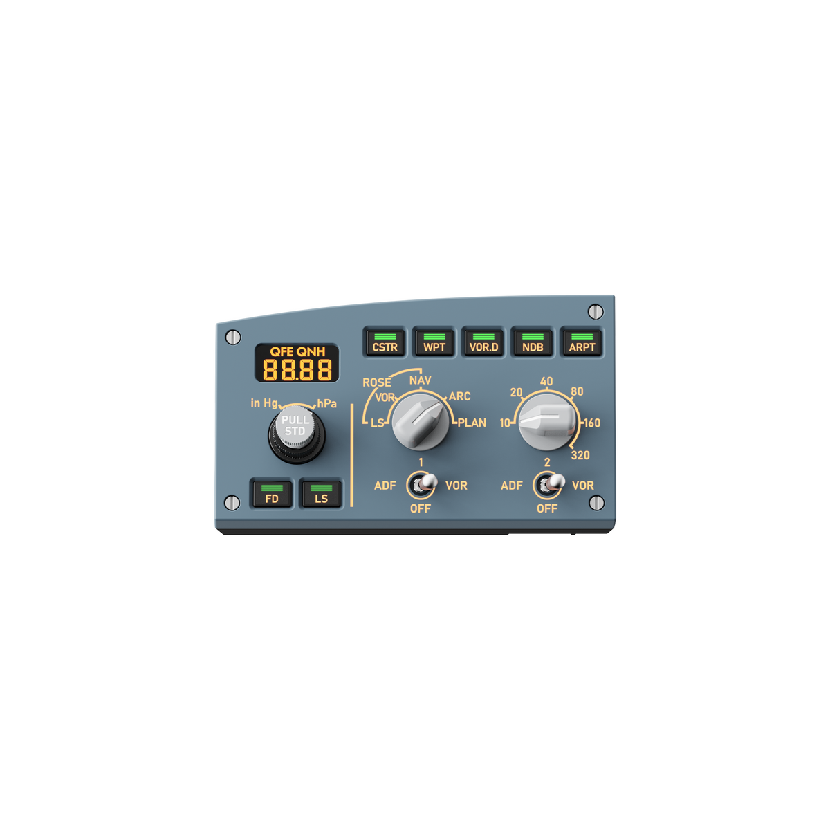 NexusFlight Airliner EFIS Module Left – Add-On Control Panel for A320-Style Home Cockpits – NexusFlight airliner EFIS control module, left side – photo 1 of 1