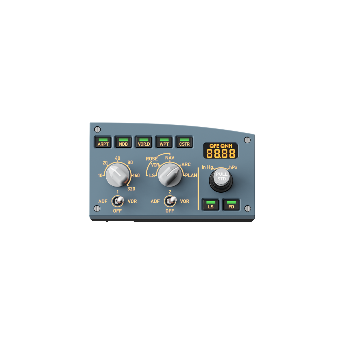 NexusFlight Airliner EFIS Module Right – Add-On Control Panel for A320-Style Home Cockpits – NexusFlight airliner EFIS control module, right side – photo 1 of 1