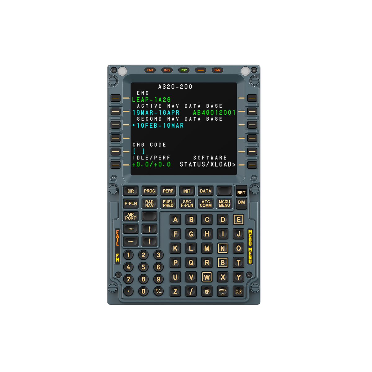 NexusFlight Airliner Flight Computer Display – A320-Layout CDU with 5.1" IPS Screen & Die-Cast Front – NexusFlight airliner flight computer display, A320 layout – photo 1 of 4