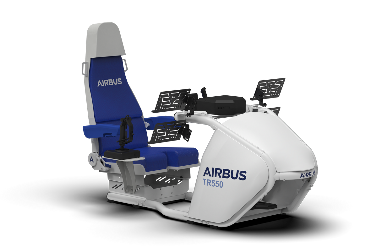 NexusFlight Airliner – Home Flight Simulator Cockpit with Licensed Pilot Seat & Control Mounts – NexusFlight Airliner home flight simulator cockpit with pilot seat – photo 1 of 11