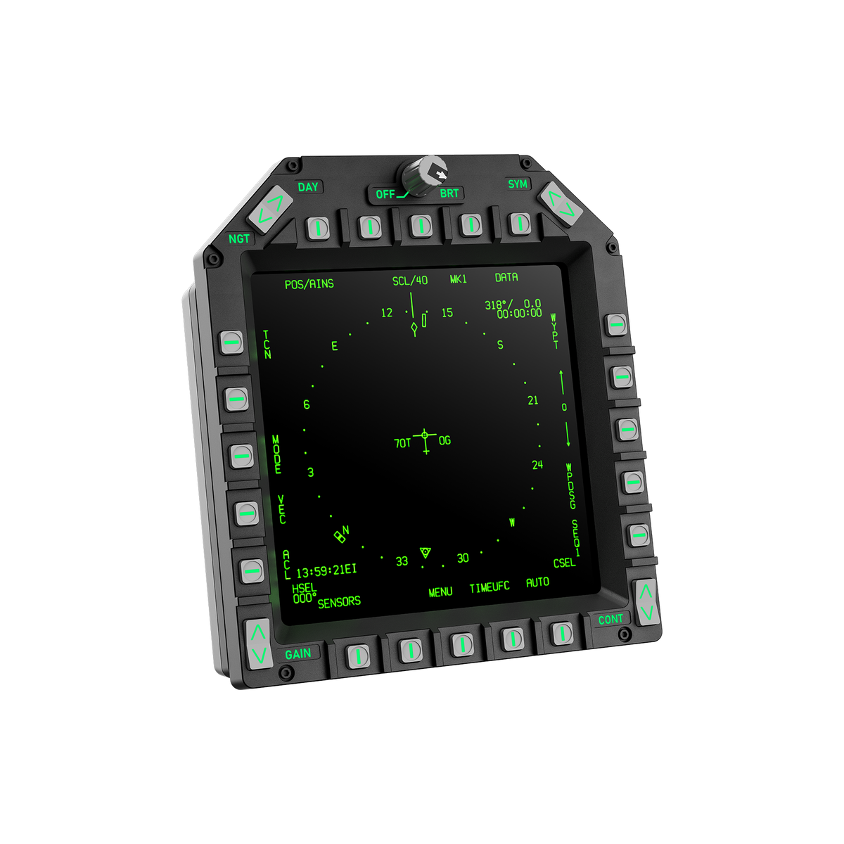 NexusFlight Fighter Display Panel – Square Multipurpose Colour Display with Authentic Bezel for Carrier-Jet Cockpits – NexusFlight Fighter Display Panel square display with bezel – photo 1 of 1
