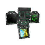 NexusFlight Fighter Panel Set – Dual Square Displays, Central Display & Front Panel for Carrier-Jet Cockpits – NexusFlight Fighter Panel set front cockpit with three displays – photo 2 of 4