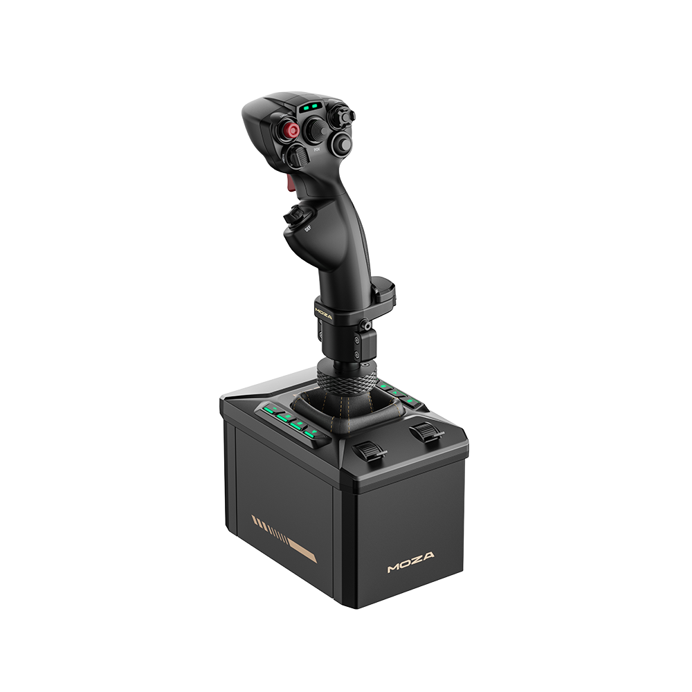 NexusFlight Force Stick Set – 6 Nm Dual-Servo Force Feedback Base + Space-Fighter Grip, Desk Clamp Included – NexusFlight Force Stick Set force feedback base with grip – photo 1 of 7