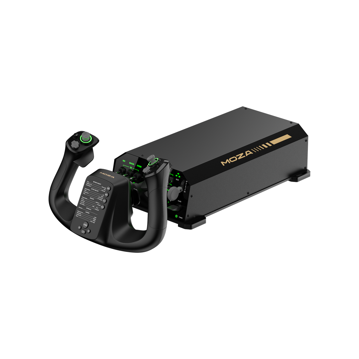 NexusFlight Force Yoke Pro Bundle – 9 Nm Dual-Servo FFB Yoke Base + 34-Input Airliner Yoke – NexusFlight Force Yoke Pro Bundle with base and yoke – photo 1 of 8
