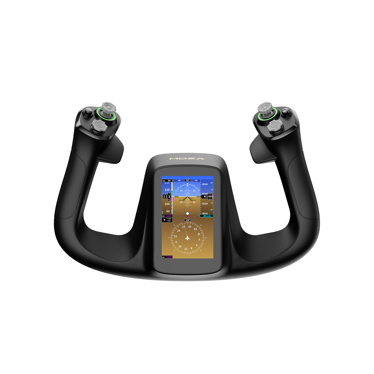 NexusFlight Yoke Pro – Airliner-Style Yoke Handle with 4.3" Touchscreen, 26 Inputs & Hall Sensors – NexusFlight Yoke Pro airliner yoke handle with touchscreen – photo 1 of 4