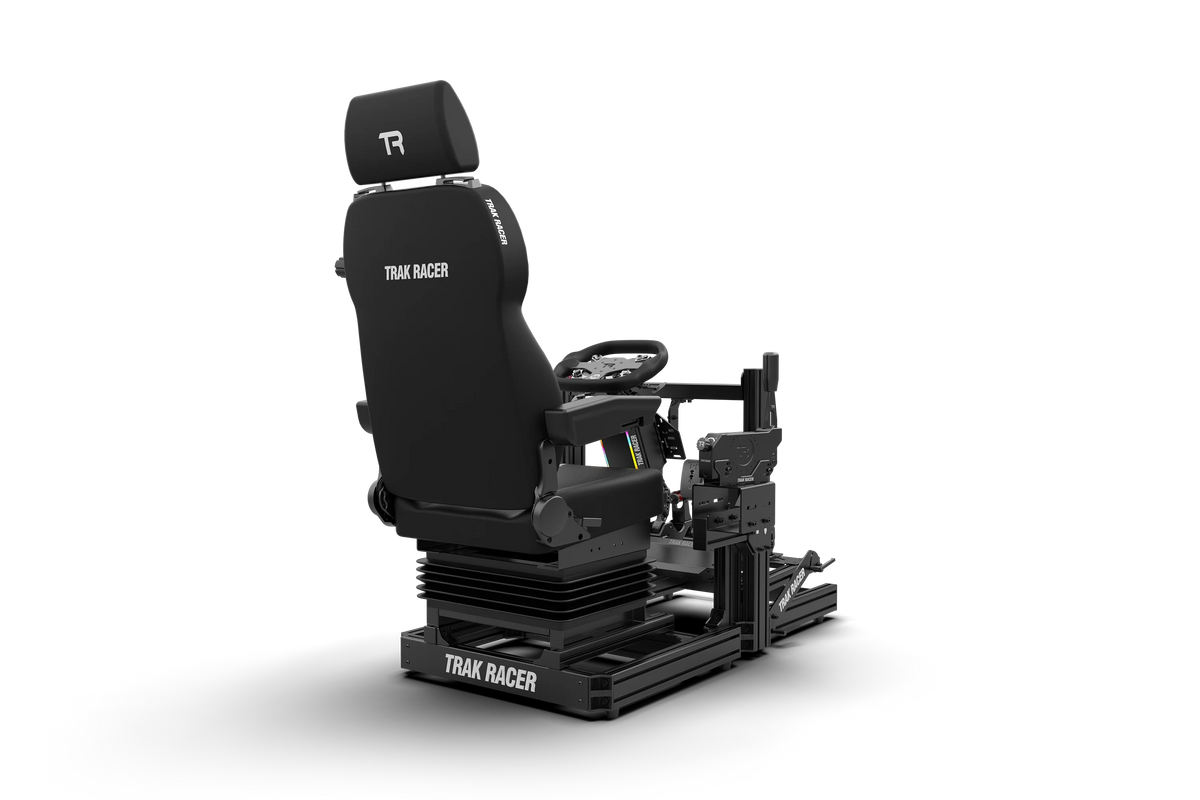 NexusHaul Truck Simulator – Aluminium Truck Simulator Cockpit with Suspension Truck Seat – NexusHaul truck simulator rig with suspension truck seat – photo 1 of 10