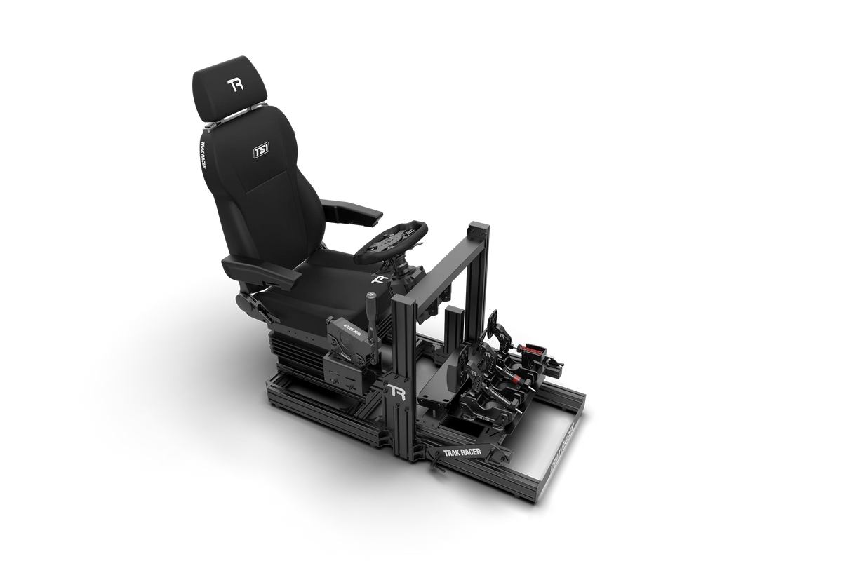 NexusHaul Truck Simulator – Aluminium Truck Simulator Cockpit with Suspension Truck Seat – NexusHaul truck simulator rig with suspension truck seat – photo 9 of 10