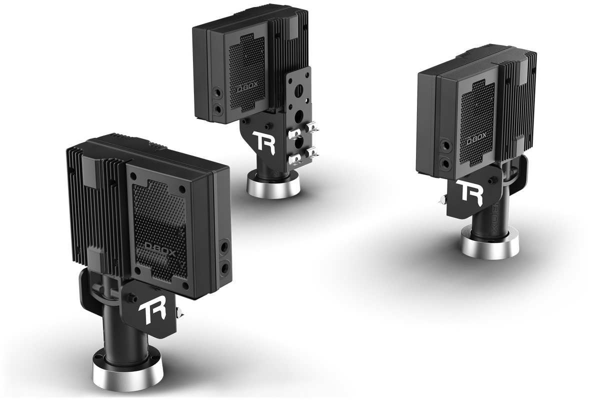 NexusMotion Pro 3-Actuator Haptic Motion System – 1.5" Stroke, 345 kg Capacity, with Brackets for Aluminium Rigs