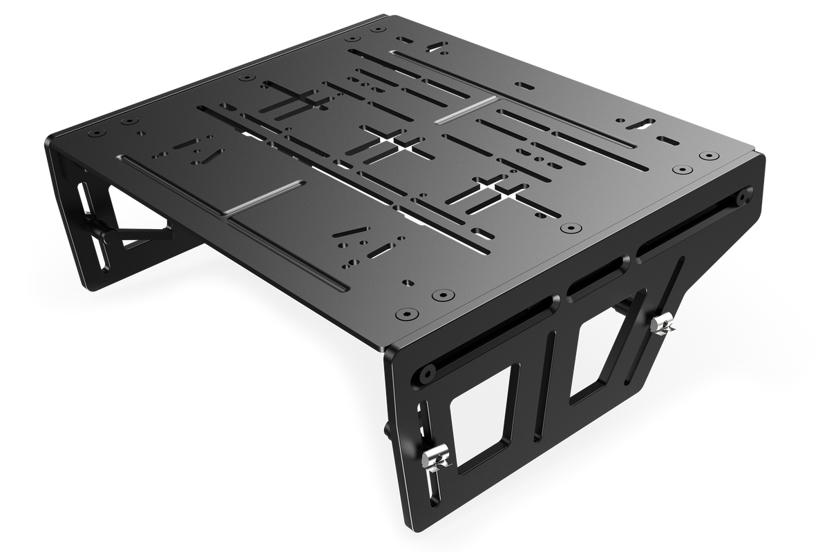 NexusMount Gen 2 Pedal Mount with Pre-Drilled Carbon Steel Pedal Plate – Above or Below Chassis, Tool-Free Angle – NexusMount Gen 2 pedal mount with pre-drilled carbon steel pedal plate – photo 2 of 6
