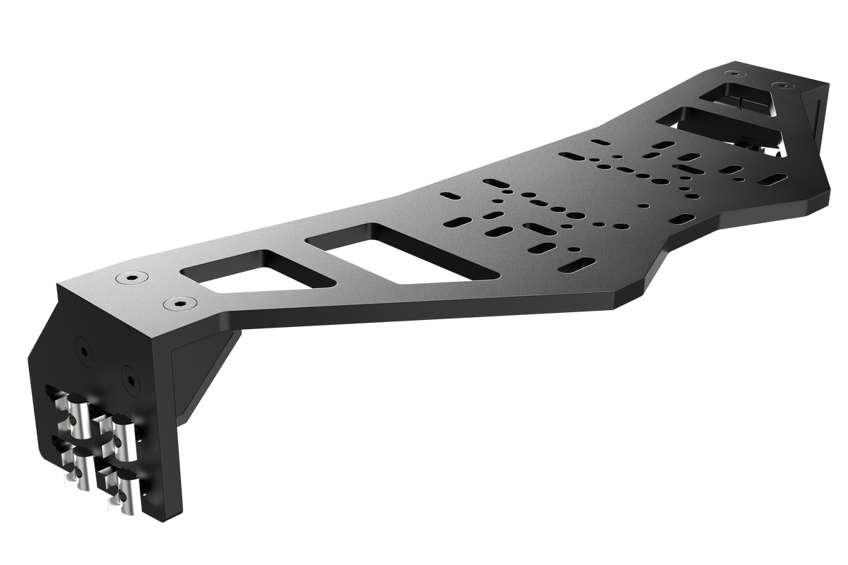 NexusMount Universal Wheel Plate – 10 mm Carbon Steel, Full Slide, Height & Angle Adjustment, 580 mm – NexusMount universal adjustable wheel plate in 10 mm carbon steel – photo 1 of 10