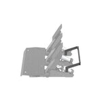 NexusPedal Core 2 Rear Support Bracket – Wall Brace That Stops Floor-Mounted Pedals Sliding – NexusPedal Core 2 rear support bracket bracing pedals against a wall – photo 2 of 4