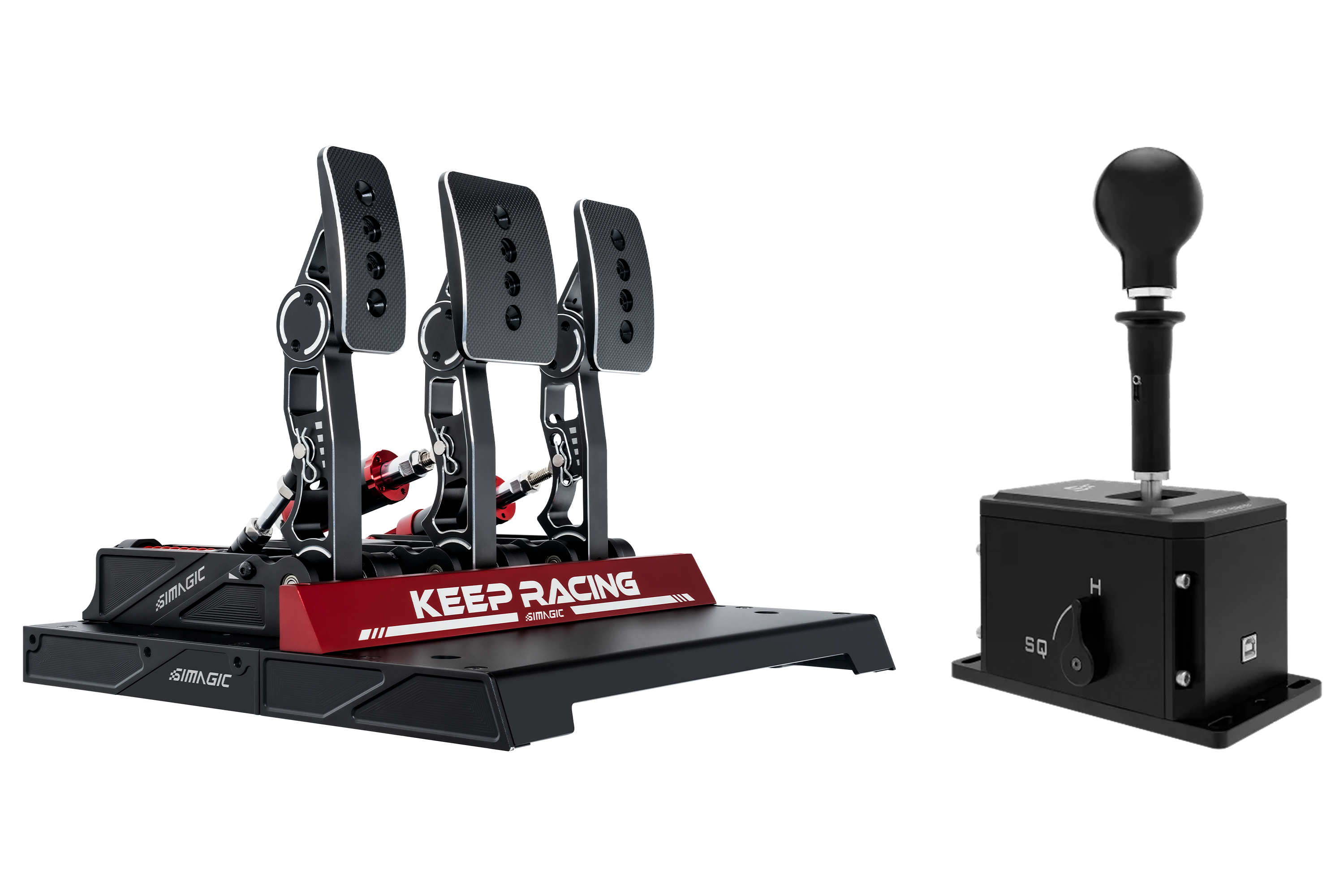 NexusPedal Pro 3-Pedal Set + NexusShift 8-Speed Dual-Mode Shifter Bundle – load cell 3-pedal set with 8-speed dual-mode shifter – photo 1 of 3