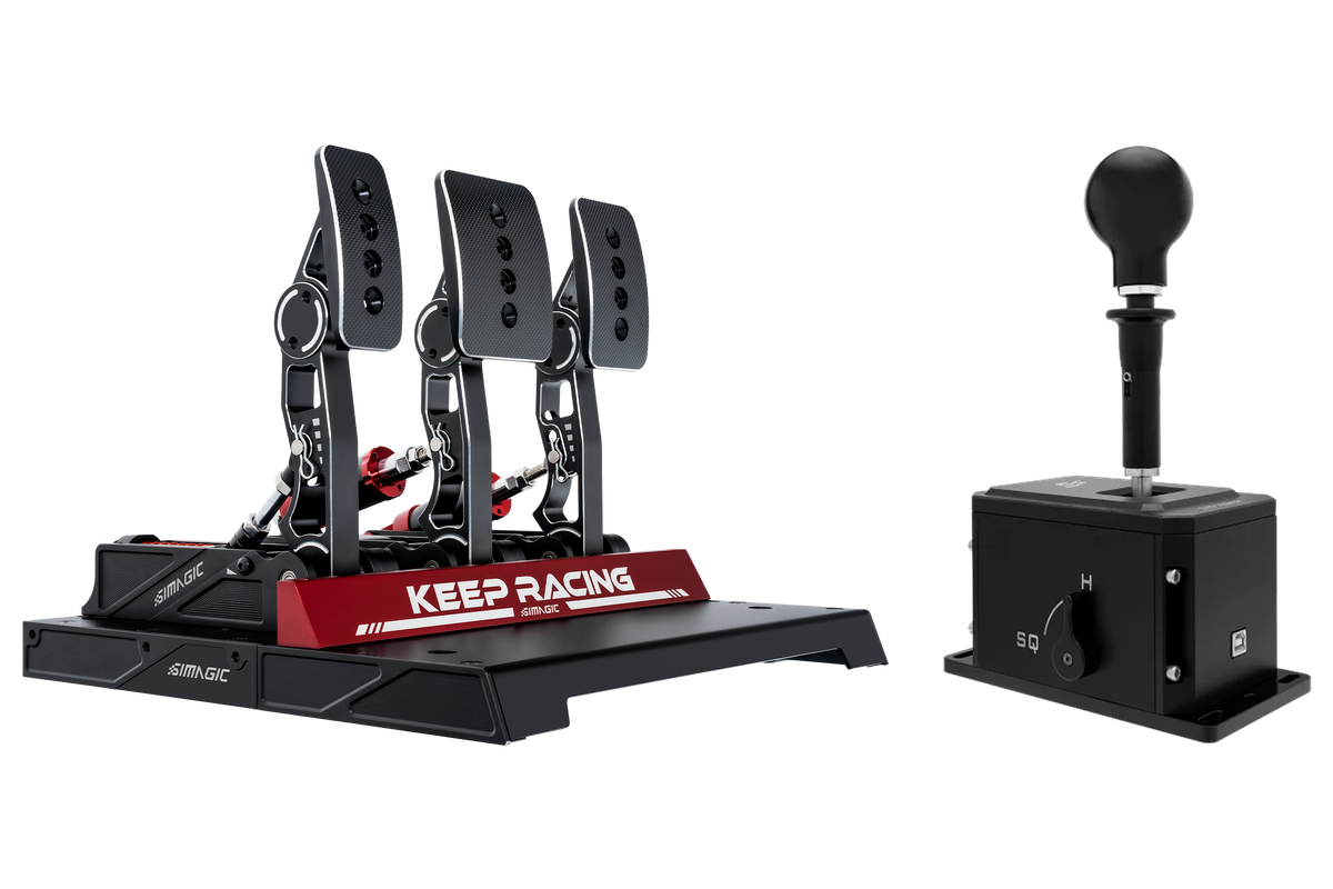 NexusPedal Pro 3-Pedal Set + NexusShift 8-Speed Dual-Mode Shifter Bundle – load cell 3-pedal set with 8-speed dual-mode shifter – photo 1 of 3