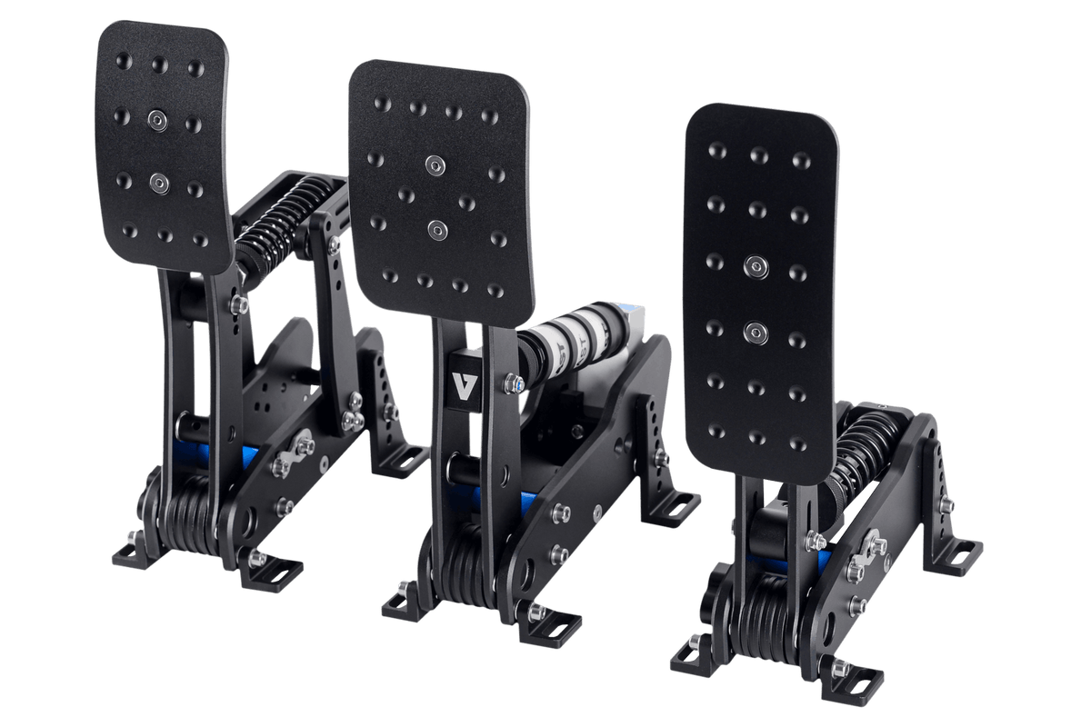 NexusPedal Race 3-Pedal Set – 200 kg Load Cell Brake, All-Aluminium, 24-Bit Controller – NexusPedal Race all-aluminium load cell 3-pedal set – photo 1 of 4