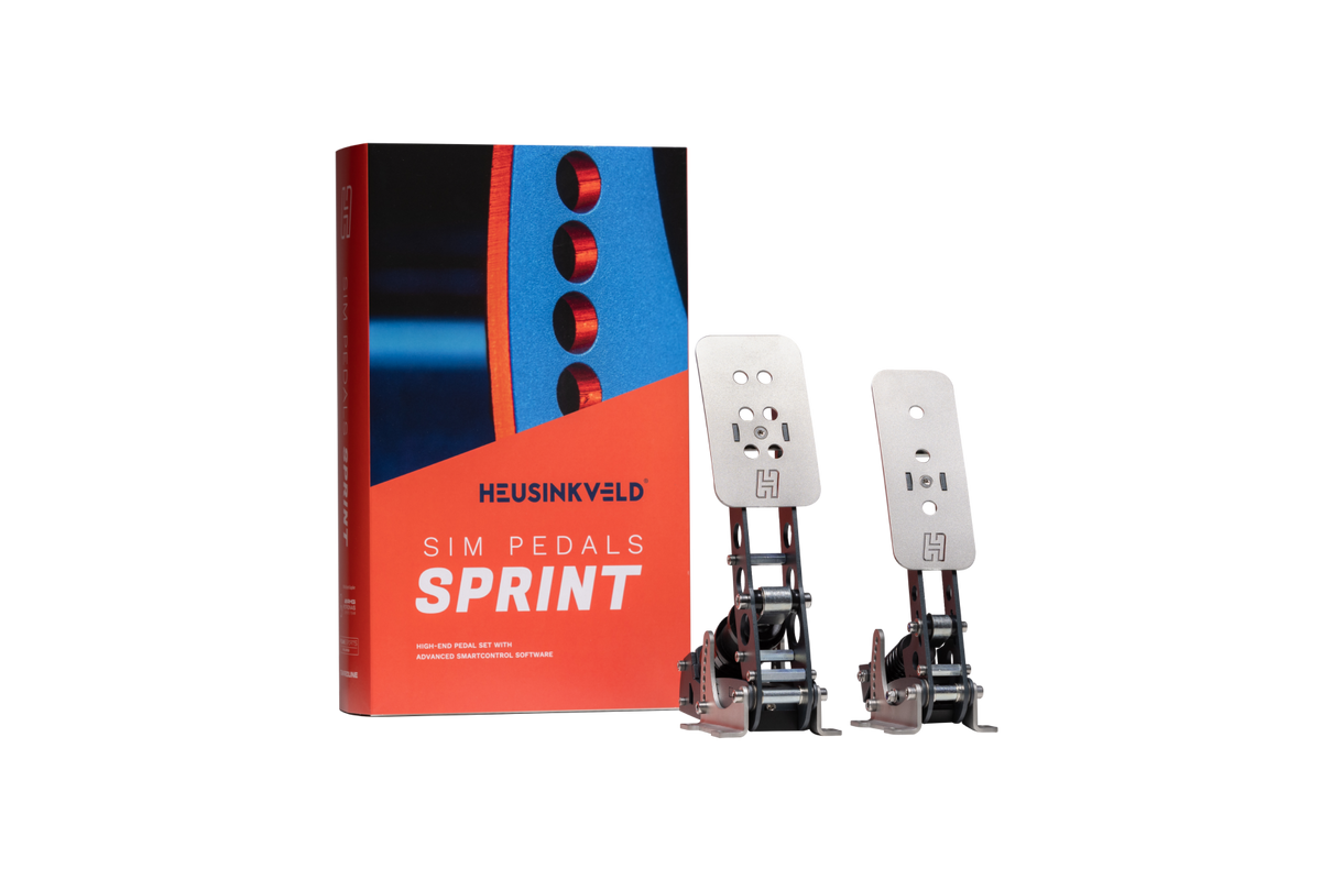 NexusPedal Sprint 2-Pedal Set – Load Cell Brake (65 kg) & Throttle, Stainless Steel, Black – NexusPedal Sprint 2-pedal load cell sim racing pedals in black – photo 1 of 2