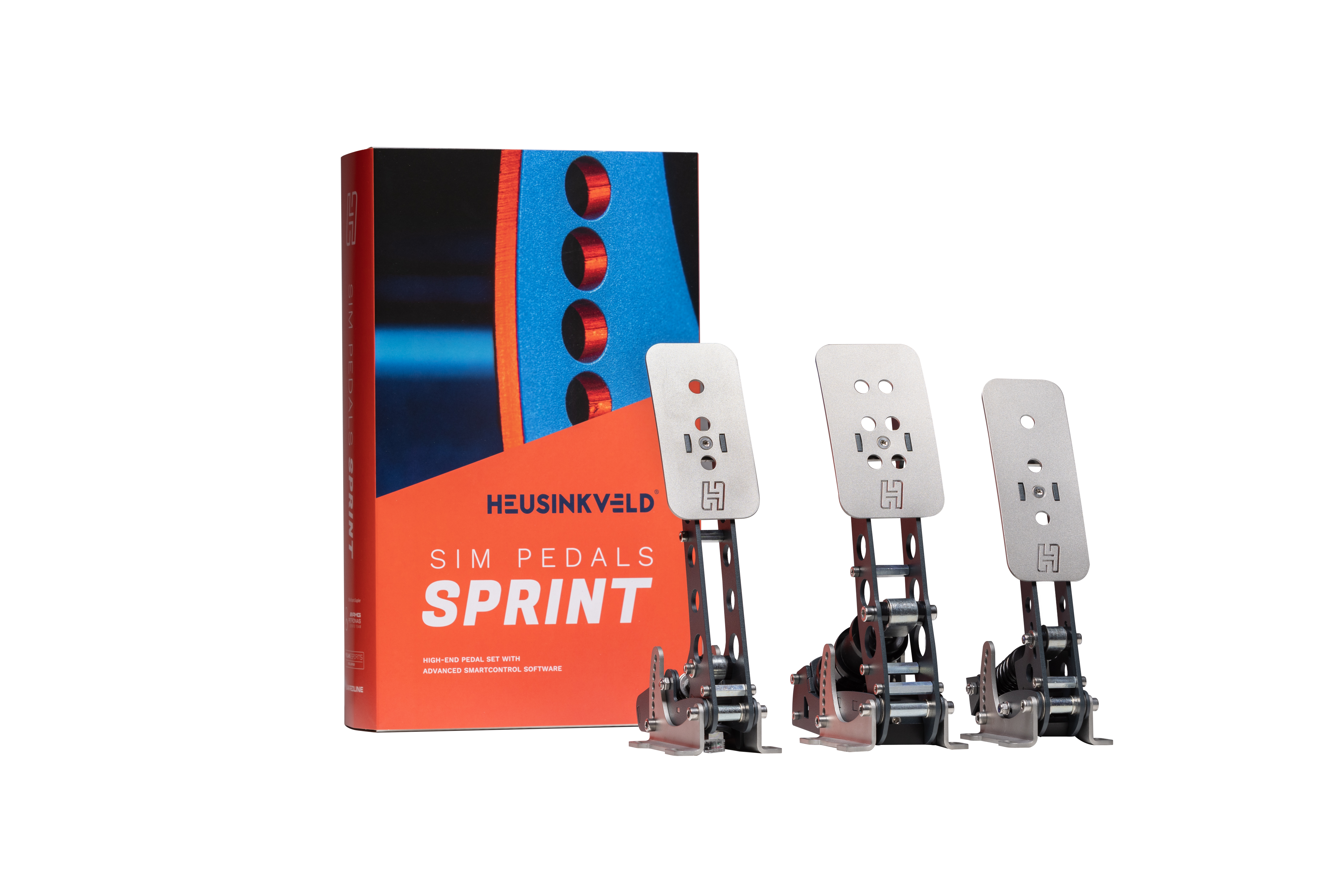 NexusPedal Sprint 3-Pedal Set – Load Cell Brake (65 kg), Throttle & Clutch, Stainless Steel, Black – NexusPedal Sprint load cell 3-pedal set with clutch in black – photo 1 of 7