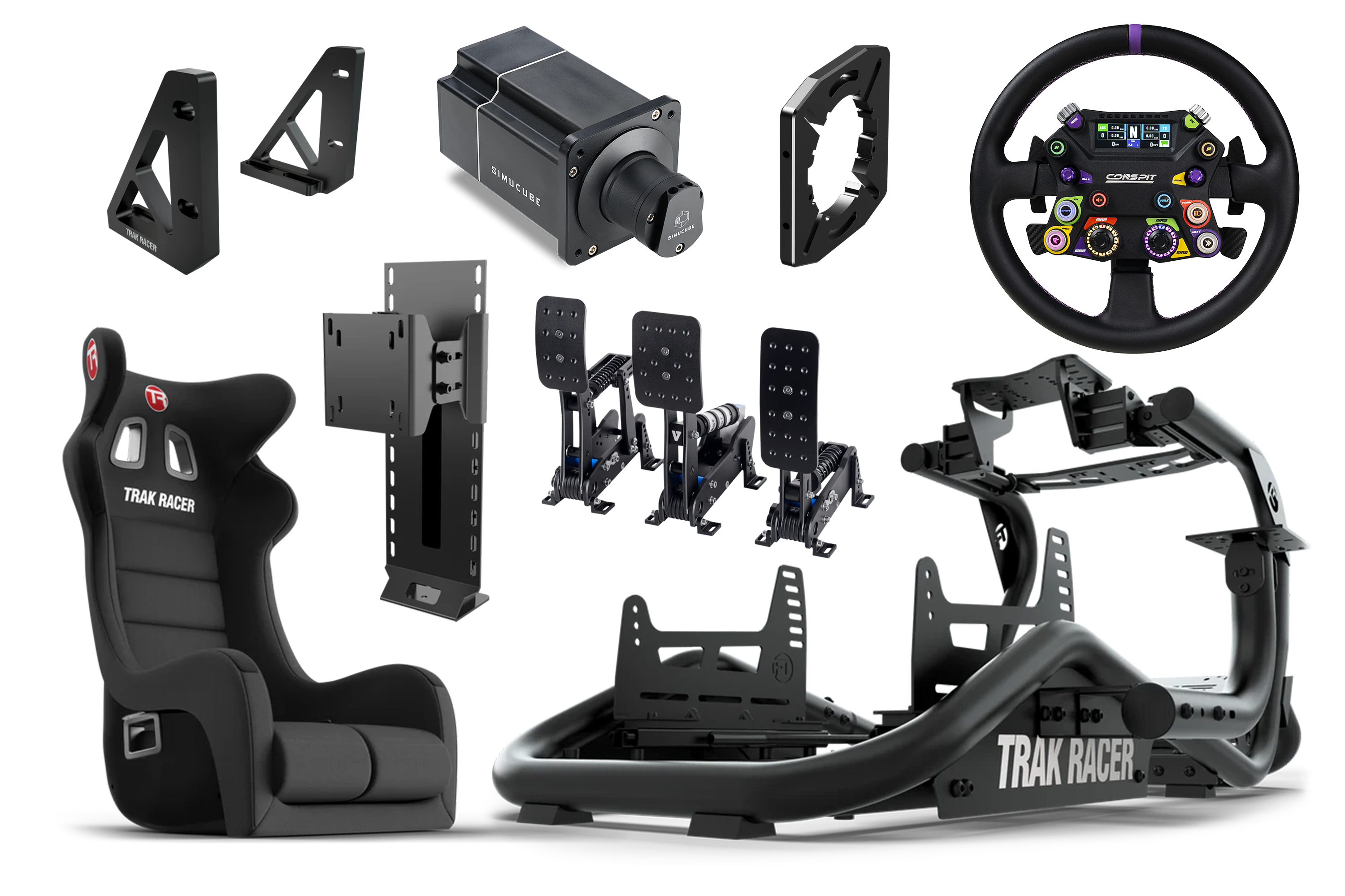 NexusRig Apex Ready-to-Race Sport Bundle – Cockpit, Seat, Monitor Stand, NexusDrive Elite Sport (17 Nm), Wheel & Pedals – NexusRig Apex ready-to-race sport sim racing simulator bundle – photo 1 of 9