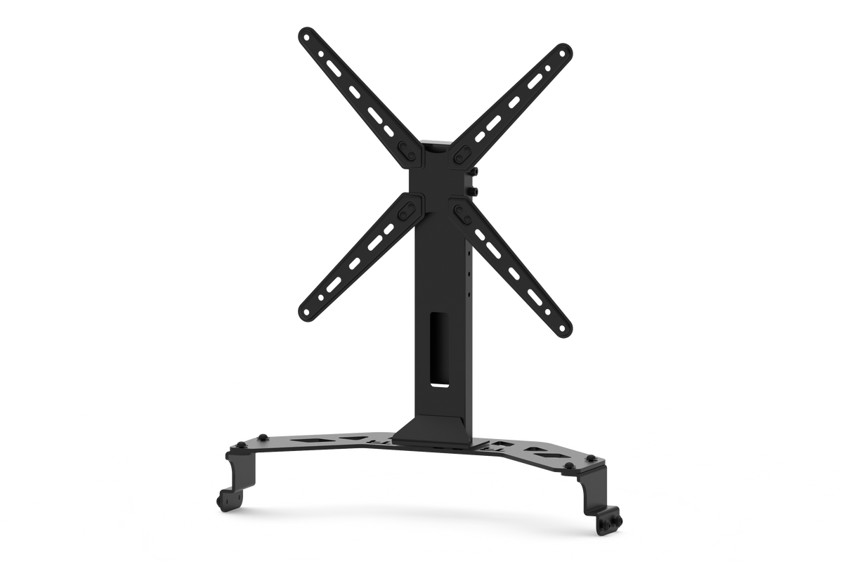 Integrated Single Monitor Stand for NexusRig Compact – Screens up to 50 Inch, VESA 75–400 – integrated single monitor stand on a compact sim racing cockpit – photo 1 of 9