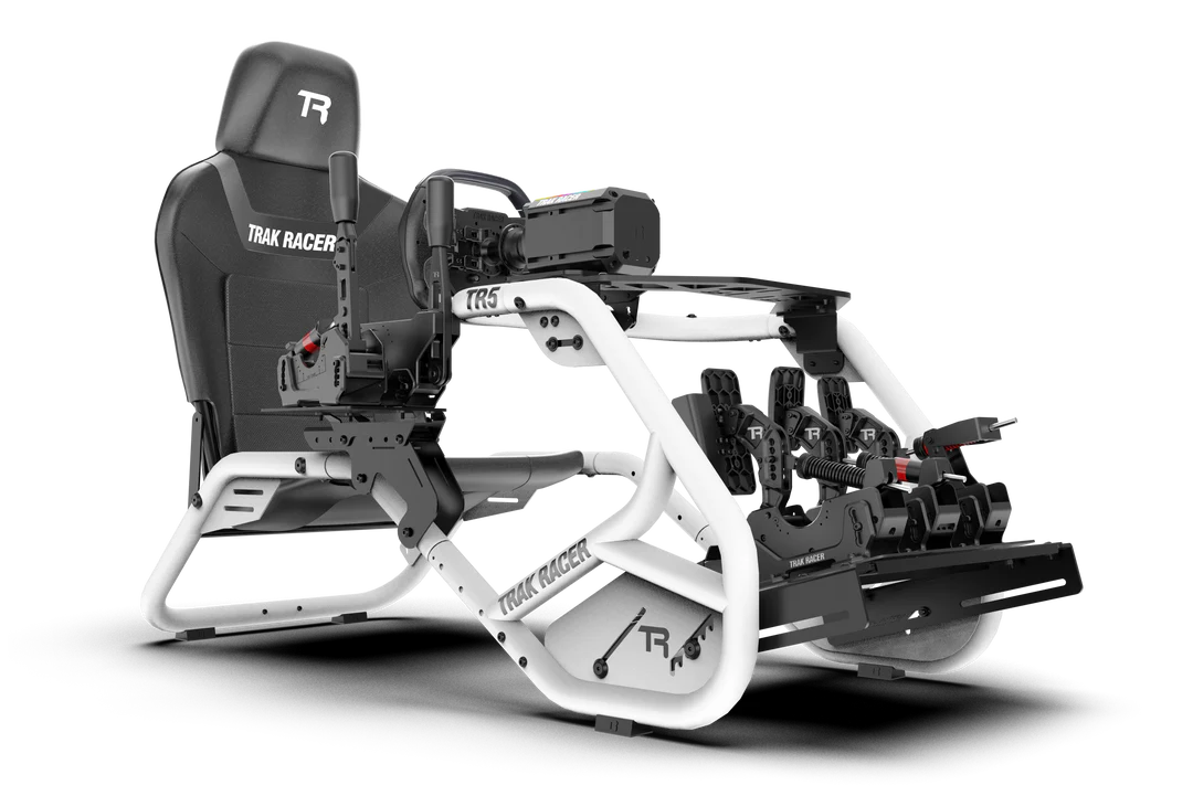 NexusRig Compact – Steel Sim Racing Cockpit with Seat, Reclined & Upright, Up to 25 Nm – NexusRig Compact steel sim racing cockpit with reclining seat – photo 1 of 10