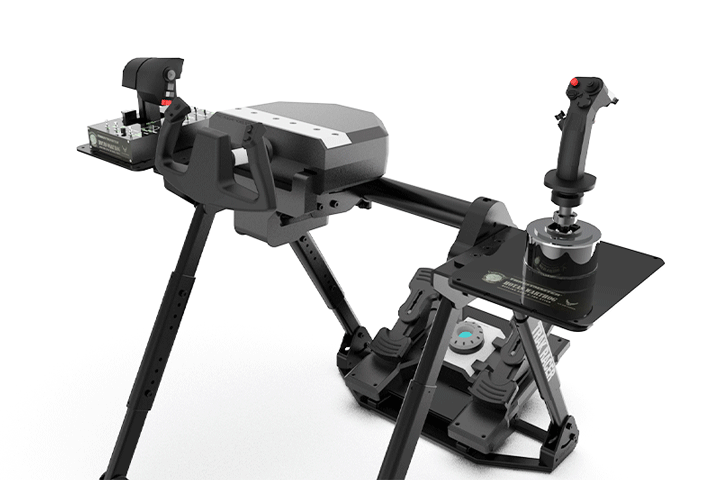 NexusRig Fold Flight Stand – Foldable Flight Sim Stand for Yoke, HOTAS & Rudder Pedals – NexusRig Fold foldable flight sim stand with yoke and side mounts – photo 7 of 14