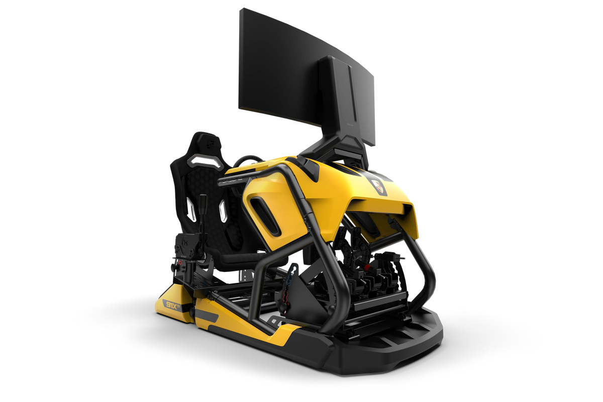 NexusRig GT Hybrid – Designer GT & Formula Racing Simulator, Tubular Steel, White, Yellow or Black – NexusRig GT Hybrid designer GT sim rig with sculpted panels – photo 8 of 11