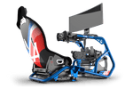NexusRig Velocity Shifter Mount – Blue, Sliding Gear Shifter Mount for 2" Steel Tube – blue sliding shifter mount on the NexusRig Velocity – photo 2 of 6