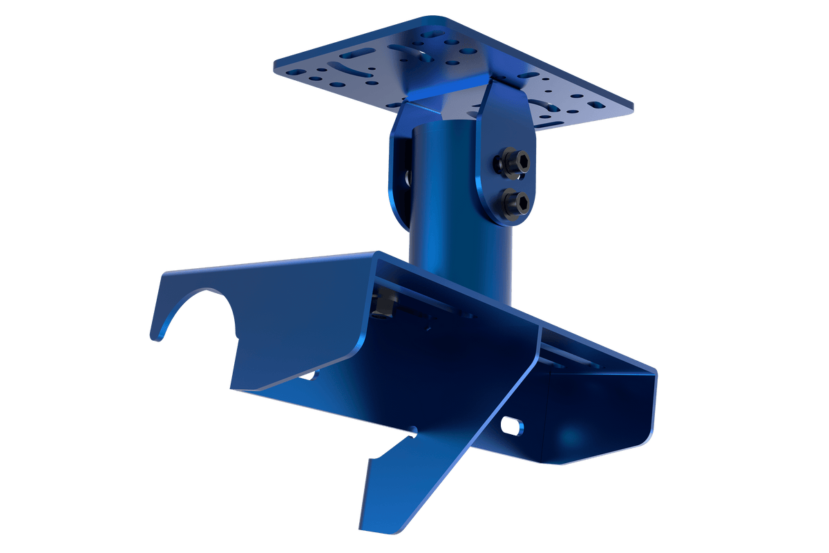 NexusRig Velocity Shifter Mount – Blue, Sliding Gear Shifter Mount for 2" Steel Tube – blue sliding shifter mount on the NexusRig Velocity – photo 4 of 6