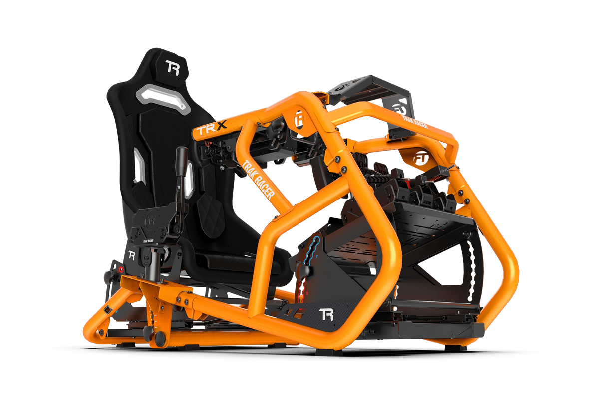 NexusRig Velocity Sunset Orange – Formula & GT Sim Racing Cockpit, 2-Inch Steel, Up to 30 Nm – NexusRig Velocity sunset orange formula and GT sim racing cockpit – photo 3 of 9
