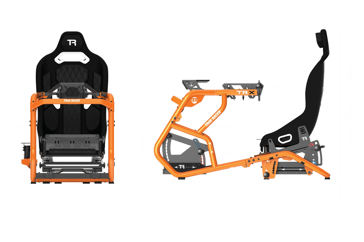 NexusRig Velocity Sunset Orange – Formula & GT Sim Racing Cockpit, 2-Inch Steel, Up to 30 Nm – NexusRig Velocity sunset orange formula and GT sim racing cockpit – photo 9 of 9