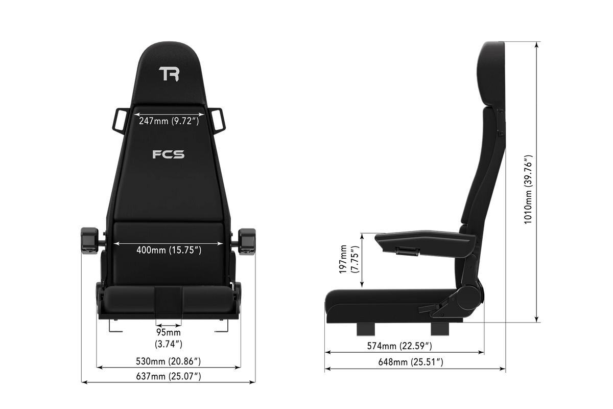 NexusSeat Flight Pro – Dual-Lock Flight Sim Chair with HOTAS Cut-Out, Steel Frame – NexusSeat Flight Pro flight sim chair with HOTAS cut-out – photo 6 of 7