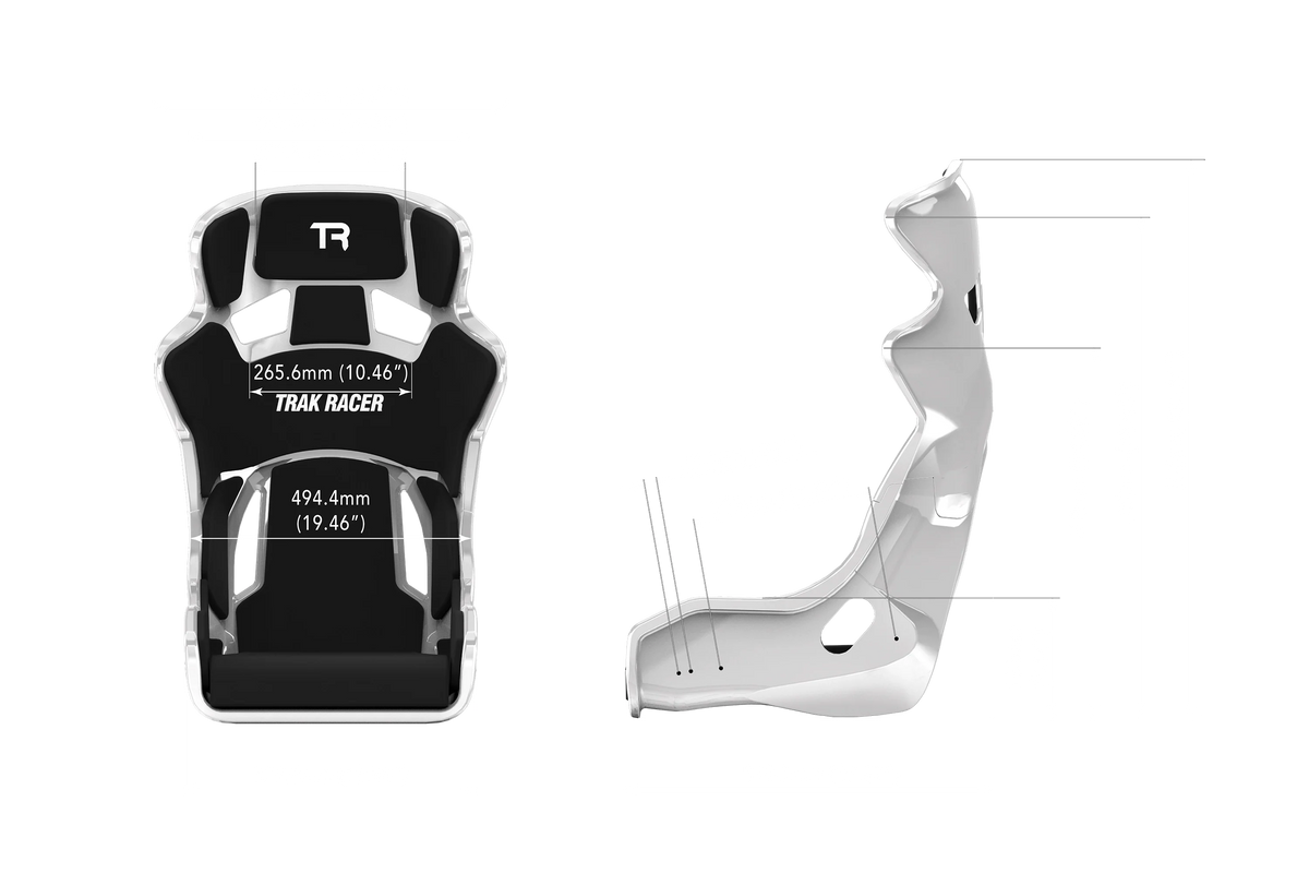 NexusSeat GT Elite – High-Gloss Grey Fibreglass Sim Racing Bucket Seat, Up to 200 kg – high-gloss grey fibreglass GT sim racing bucket seat – photo 7 of 11