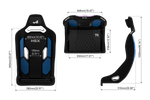 NexusSeat Hybrid Formula (Blue Edition) – Formula & GT Fibreglass Racing Seat, Harness Ready – blue and black hybrid formula GT fibreglass sim racing seat – photo 7 of 12
