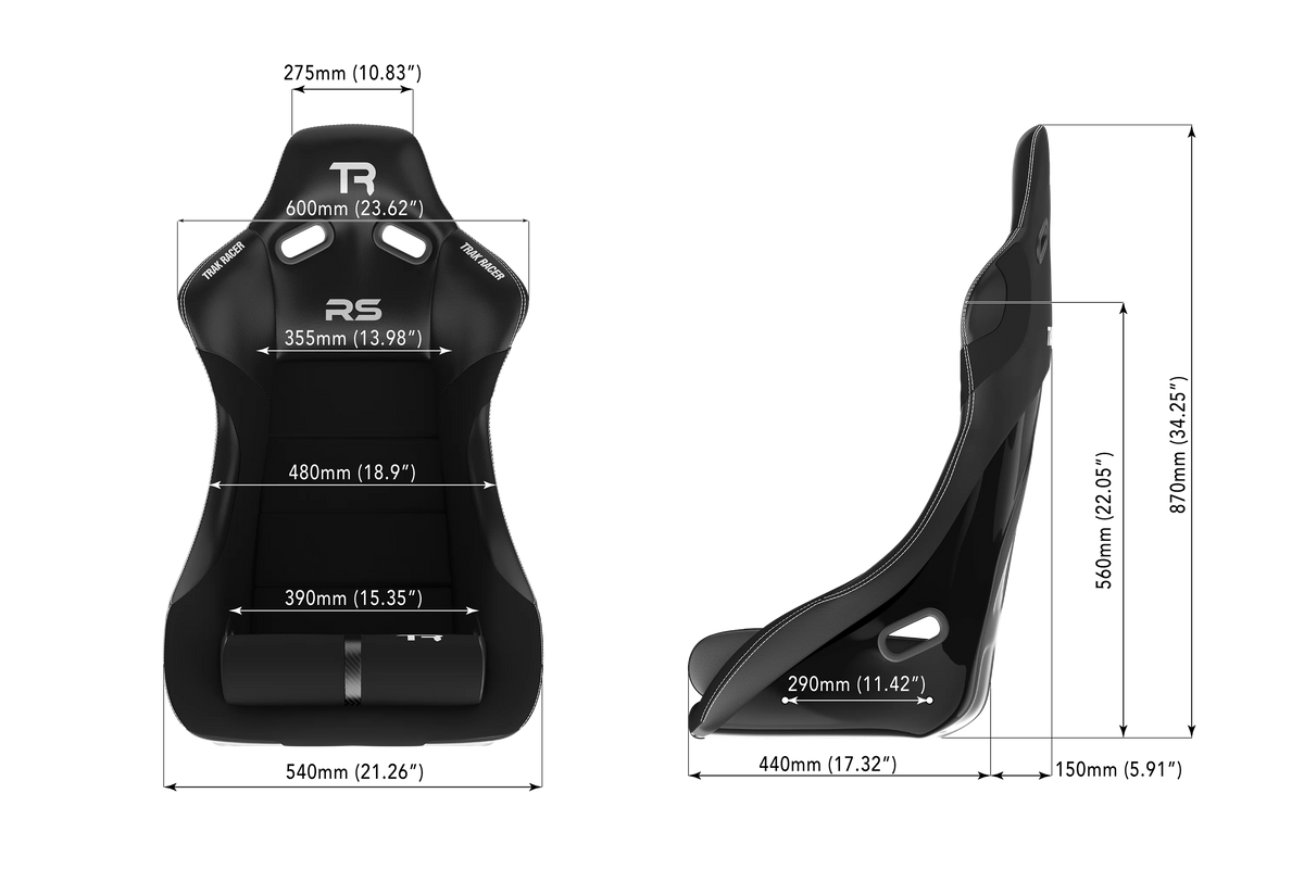 NexusSeat Rally – Fibreglass GT & Rally Sim Racing Bucket Seat, Black, Harness Ready – black fibreglass rally and GT sim racing bucket seat – photo 8 of 11