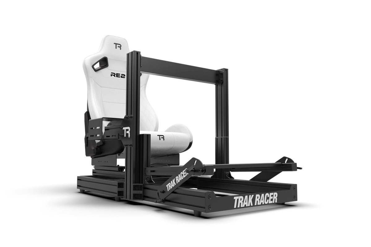 NexusSeat Recliner Dual-Lock – White Diamond-Stitched Reclining Racing Seat – white diamond-stitched reclining sim racing seat with dual-side lock – photo 11 of 12