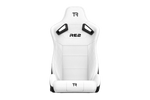 NexusSeat Recliner Dual-Lock – White Diamond-Stitched Reclining Racing Seat – white diamond-stitched reclining sim racing seat with dual-side lock – photo 6 of 12