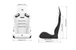 NexusSeat Recliner Dual-Lock – White Diamond-Stitched Reclining Racing Seat – white diamond-stitched reclining sim racing seat with dual-side lock – photo 8 of 12