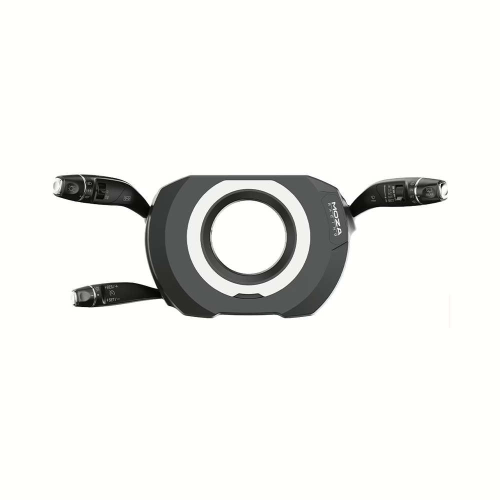NexusStalks – Car-Grade Multi-Function Stalks with Wipers, Lights, Cruise Control & Auto-Cancelling Indicators – NexusStalks multi-function stalks behind a steering wheel – photo 1 of 4
