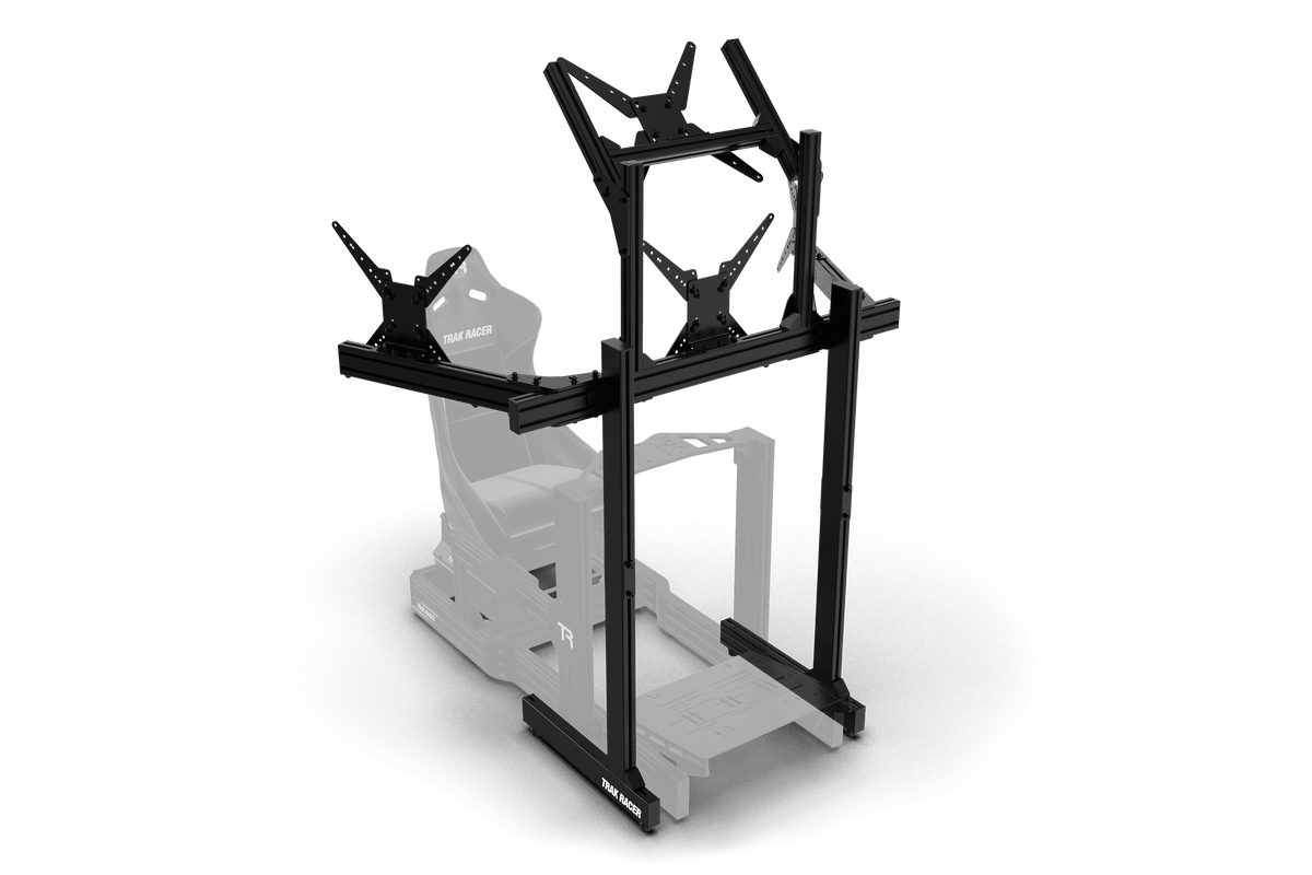NexusView Aluminium Freestanding Quad Monitor Stand – Triple Screens up to 45" + Overhead Display – NexusView aluminium freestanding quad monitor stand with overhead screen – photo 5 of 6
