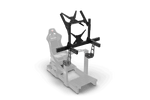 NexusView Cockpit-Mounted Dual Monitor Stand – Up to 80" for Aluminium Profile Sim Rigs – NexusView dual monitor stand mounted on an aluminium sim racing cockpit – photo 5 of 6