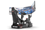 NexusView Cockpit-Mounted Triple Monitor Stand – Three Screens up to 45" for Aluminium Profile Rigs – NexusView cockpit-mounted triple monitor stand on an aluminium sim rig – photo 1 of 6