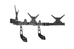 NexusView Cockpit-Mounted Triple Monitor Stand – Three Screens up to 45" for Aluminium Profile Rigs – NexusView cockpit-mounted triple monitor stand on an aluminium sim rig – photo 4 of 6