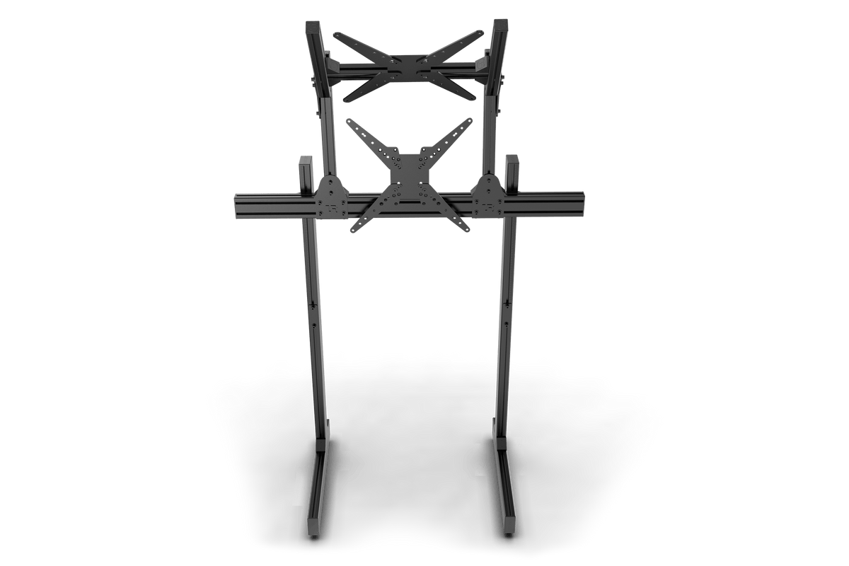 NexusView Freestanding Dual Monitor Stand – 80" Main Display + 45" Second Screen for Sim Racing & Flight Sim – NexusView freestanding dual monitor stand with large main screen – photo 3 of 6