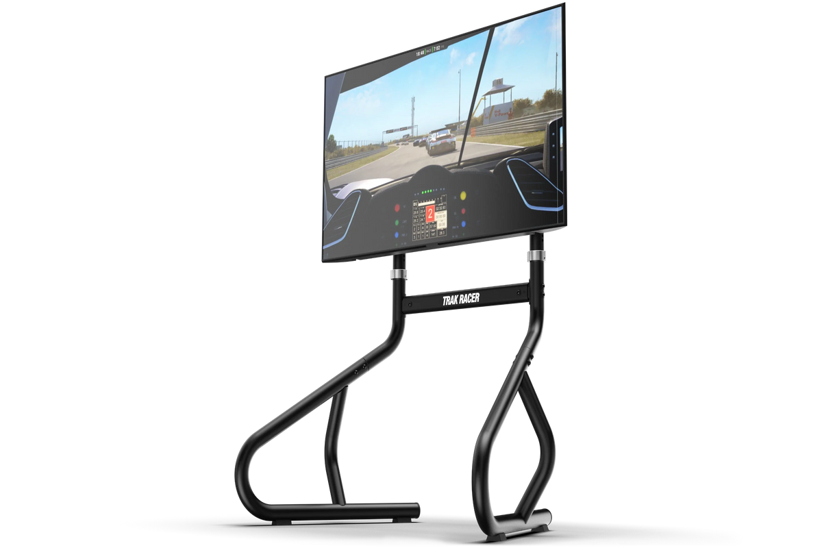 NexusView Large Freestanding Single Monitor Stand – 2" Steel Tube, Up to 80 Inch Screen – NexusView large freestanding single monitor stand with 2 inch steel tube – photo 2 of 6
