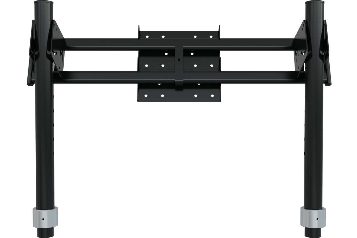 NexusView Gen 3 Overhead Monitor Mount for Steel Tube Stands – 2nd Screen up to 50 Inch, Flat or Curved – NexusView Gen 3 overhead monitor mount above a sim racing screen – photo 3 of 5