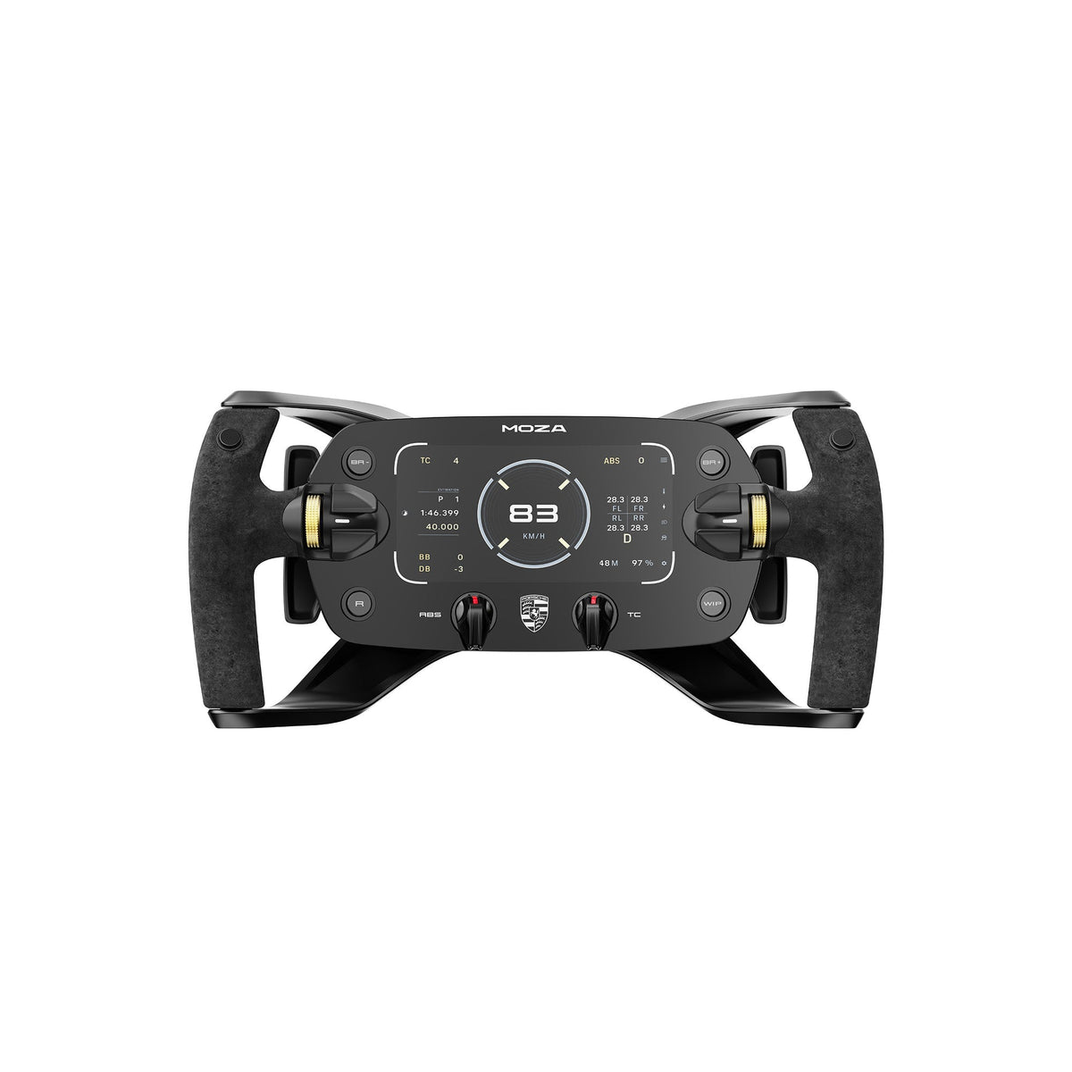 NexusWheel EV Racer Replica – 320 mm Electric Race Car Wheel with 5.4" Curved OLED Display – NexusWheel EV Racer Replica with curved OLED display – photo 1 of 4