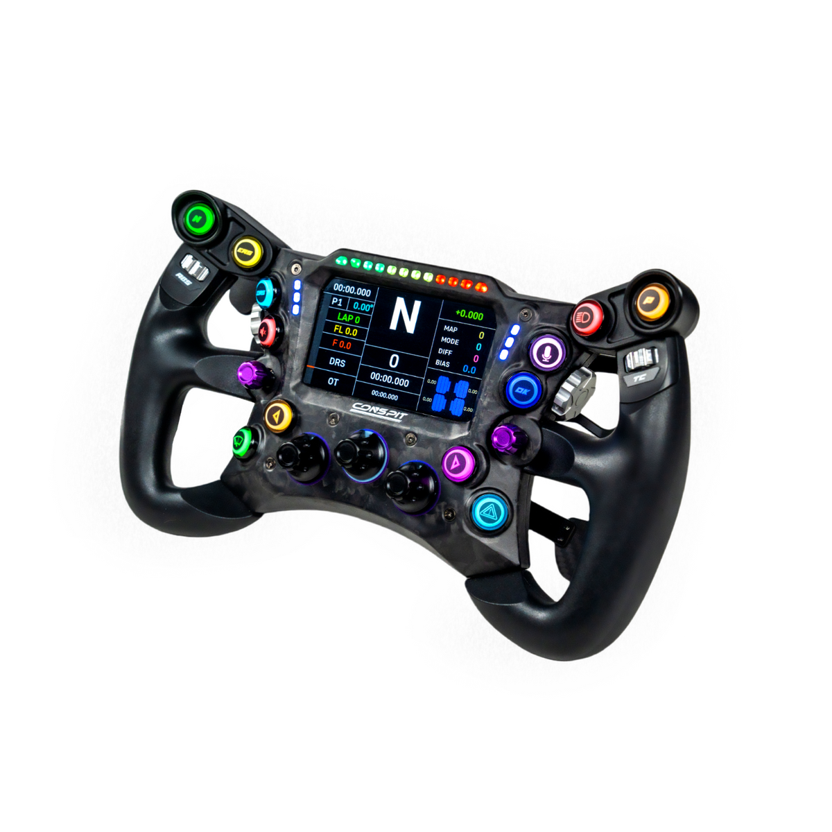 NexusWheel Formula 290 Ergo – 3D Ergonomic Formula Wheel with 4.3-Inch LCD Dash – NexusWheel Formula 290 Ergo carbon formula wheel with LCD – photo 3 of 7