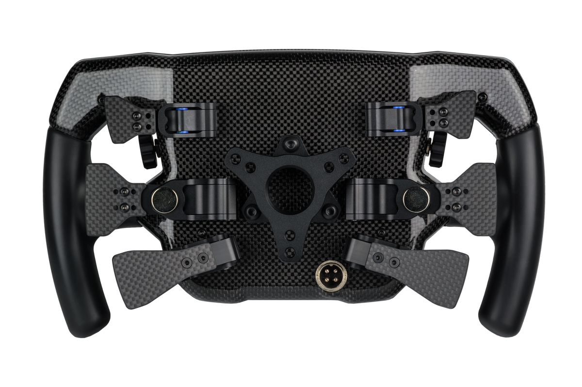 NexusWheel Formula Carbon Pro – Handmade Carbon Fibre Formula Wheel, 5" Touchscreen, 123 Inputs (4 Paddles) – NexusWheel Formula Carbon Pro carbon fibre formula sim racing wheel – photo 4 of 7